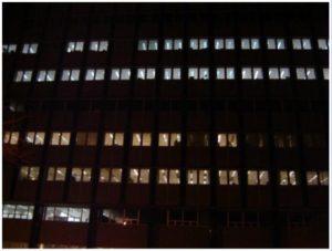 office building with LED upgrade